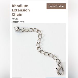 Rhodium Tone Extension Chain